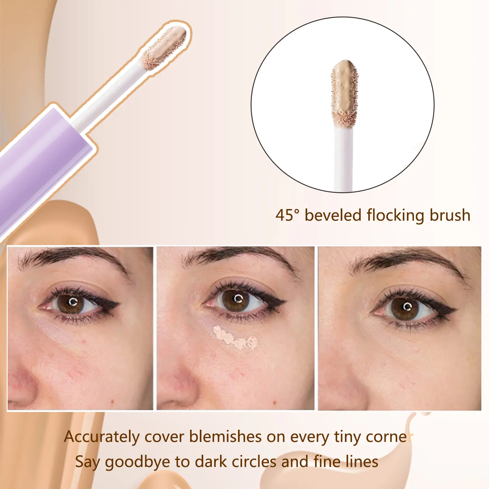 6 Color Mini Liquid Concealer Palette-Vegan,Cruelty-Free,Full Coverage for Dark Circles&Acne-Lightweight,Long Lasting,Waterproof
