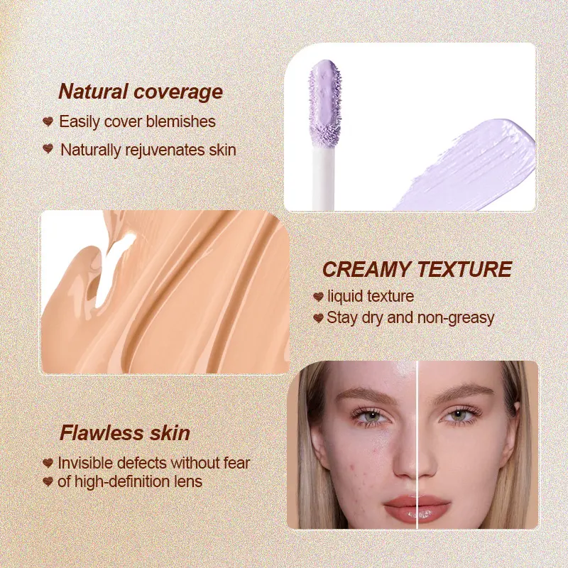 6 Color Mini Liquid Concealer Palette-Vegan,Cruelty-Free,Full Coverage for Dark Circles&Acne-Lightweight,Long Lasting,Waterproof