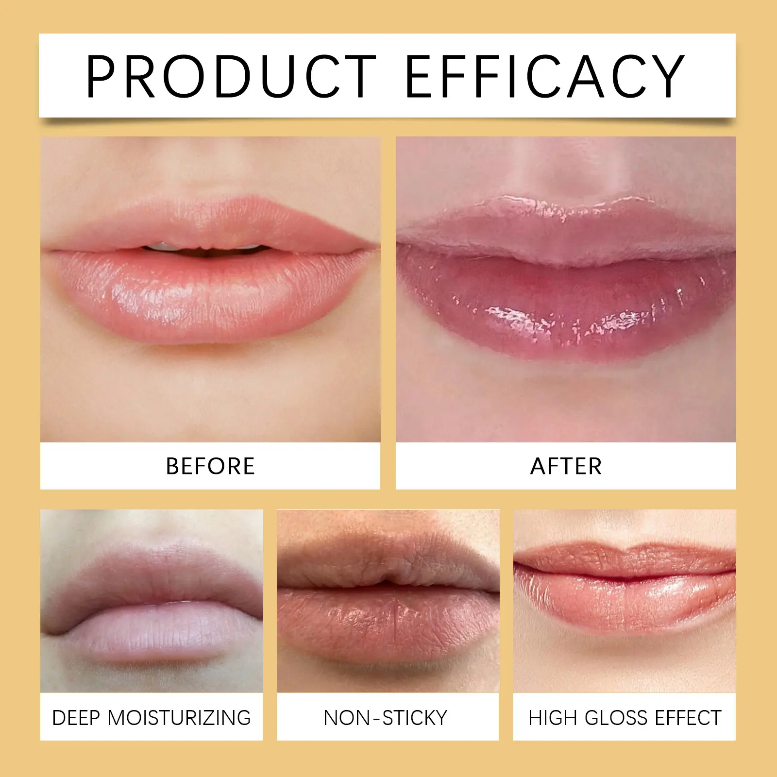 Natural Honey Scented Lip Oil Moisturizing Nourishing Treatment for Soft Smooth Lips Daily Hydration Gloss Lip Care Skin