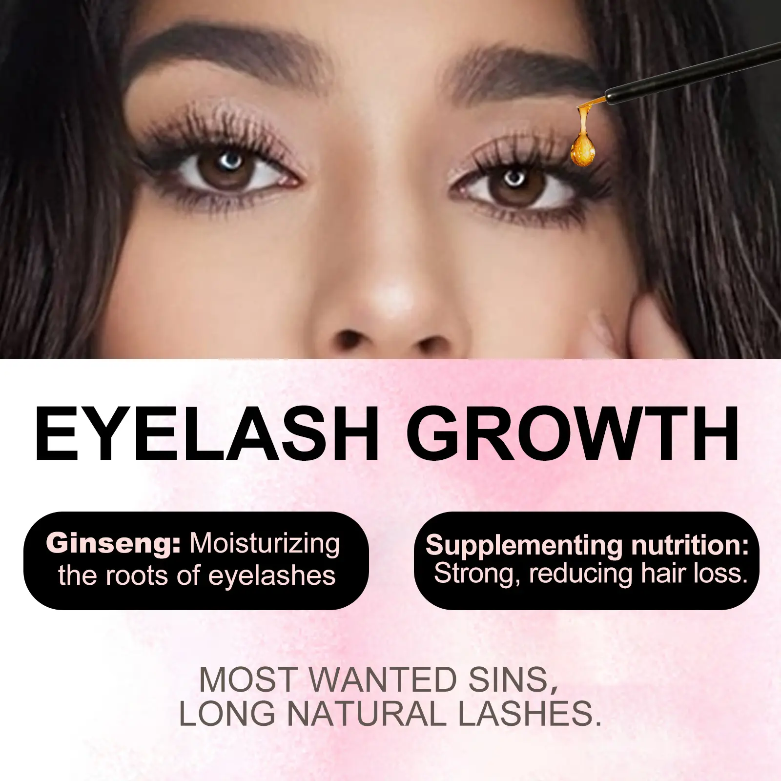 Eelhoe 3.5ml Eyelash Growth Serum Semi Permanent Curly Thick Eye Lash Longer Fuller Eyebrow Enhance Curling Eyelash Makeup Serum