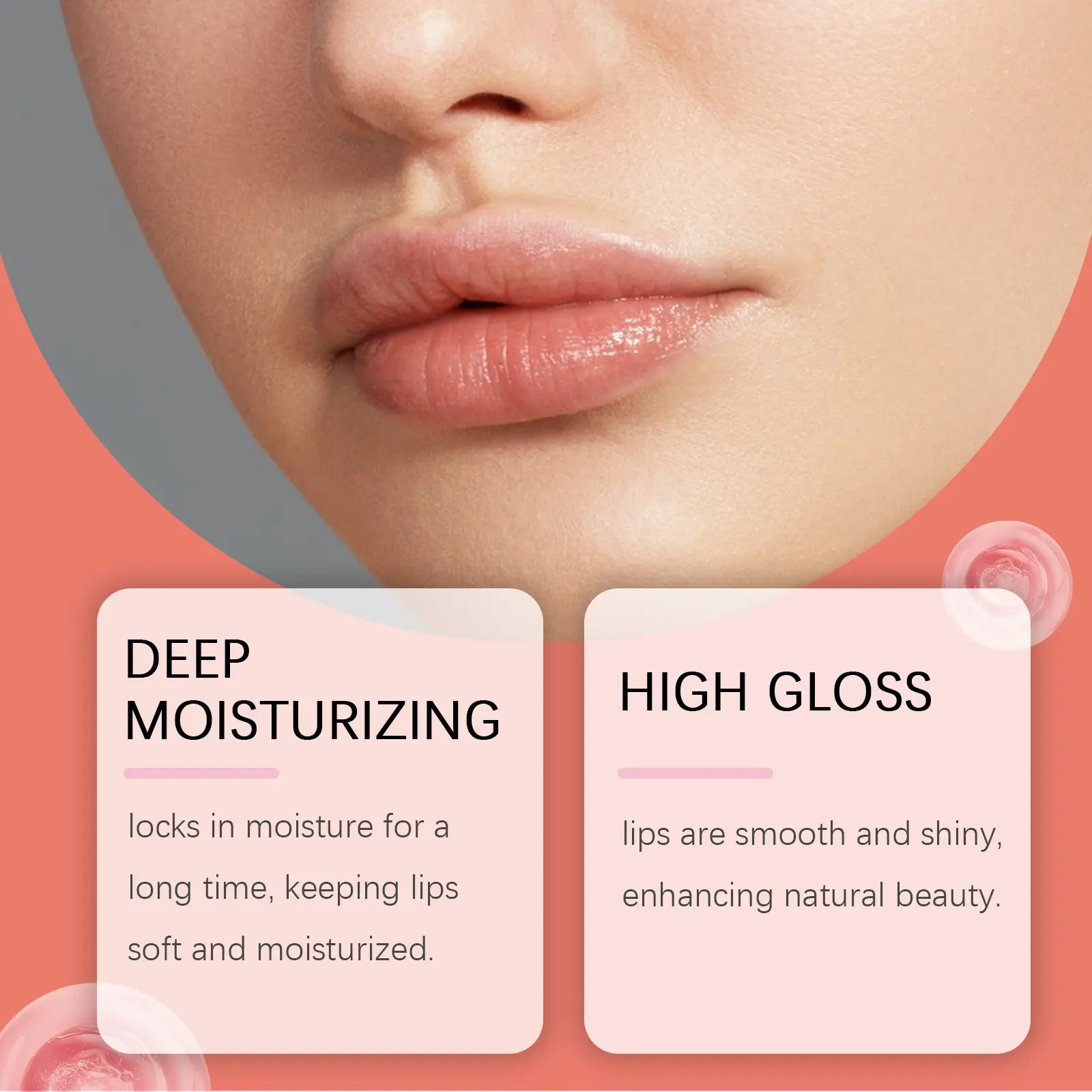Mango Scented Lip Oil Gloss Daily Hydrating Nourishing Care for Shiny Soft Lips Non-Sticky Moisturizer Lip Care Skin Products