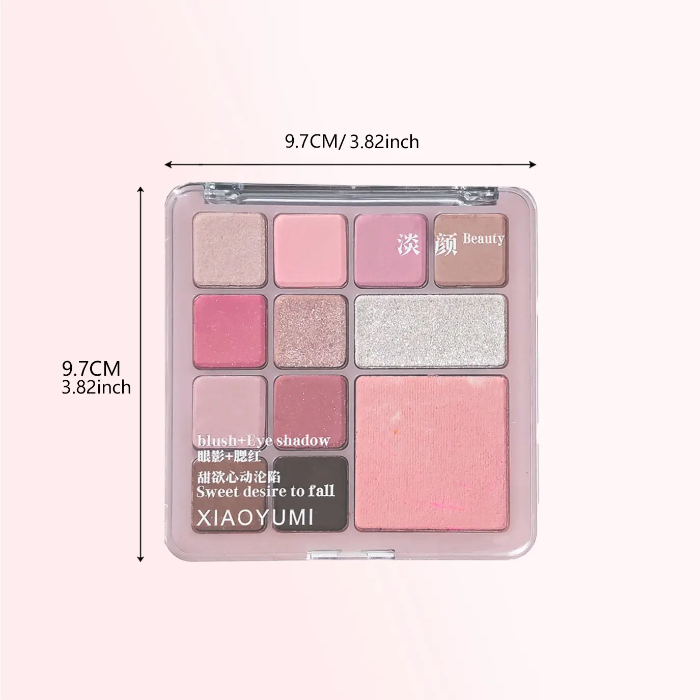 12-Color Eyeshadow & Blush Palette – Matte/Shimmer, Eye & Face Use, Contour, Highlight, Vegan, Certified, Unisex, Skin-Safe
