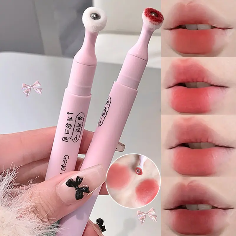 Velvet Iron Lip Cream Silky Matte Red Bean Paste Lip Mud Waterproof Lasting Lip Glaze Non-fading Liquid Lipstick Female Makeup