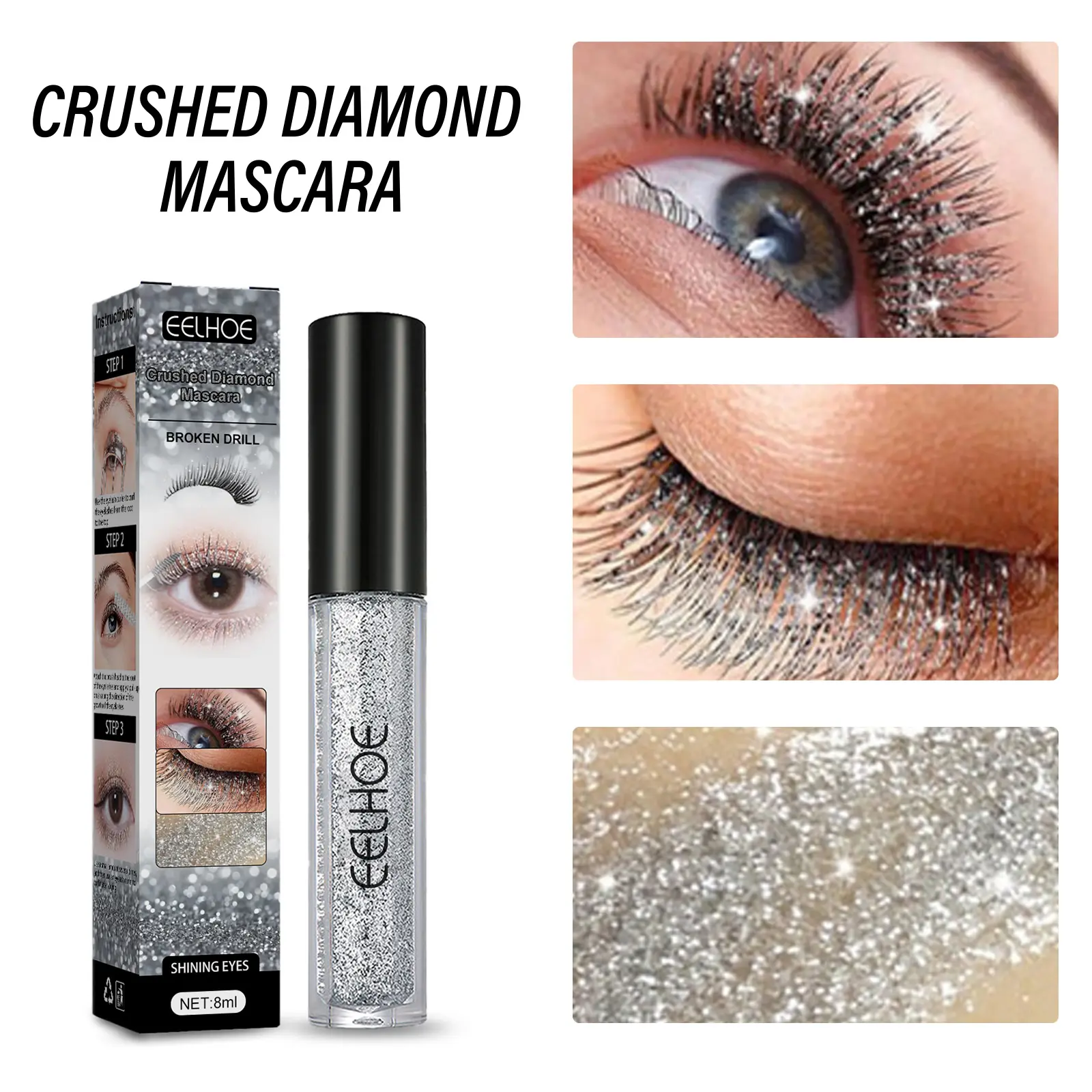 Eelhoe Castor Oil Fast Growth Eyelash Serum Shiny Mascara Eyebrow Enhance Nourish Natural Lengthen Thickening Lash Curling Serum