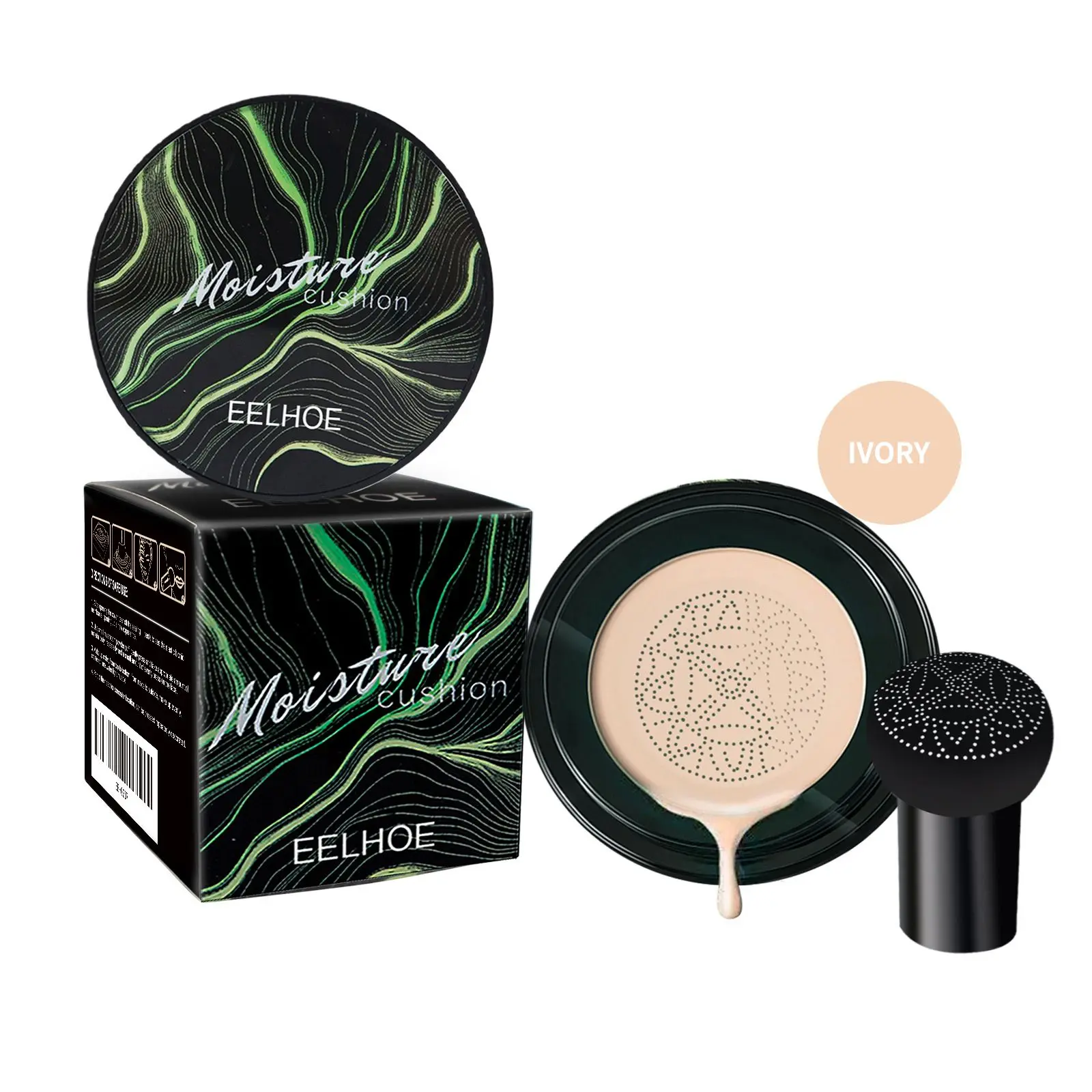 Eelhoe Set Up Foundation Make-Up Cover Face Natural Whiten Moisturize Oil Control Waterproof Bright Color Foundation Make-Up