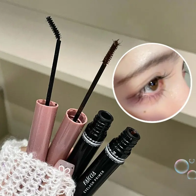 Curly Black Natural Eyelashes Primer Sun Flower Mascara Cute Design All Day Long-Wearing Lash-Lengthening Fine Volume Eyelashes