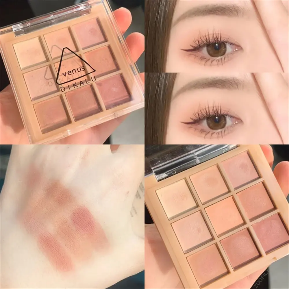 9 Colors All Matte Eyeshadow Palette Eyeshadow Primer Waterproof Glitter Nude Eye Pigment Matte Shimmer Shine Eye shadow Powder