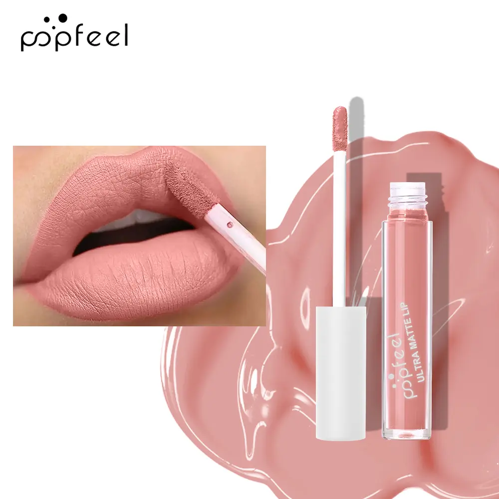 Punk Matte Black Liquid Lipstick Waterproof Long Lasting Party Lip Glaze Personality Velvet Nude Lip Tint Halloween Lip Makeup