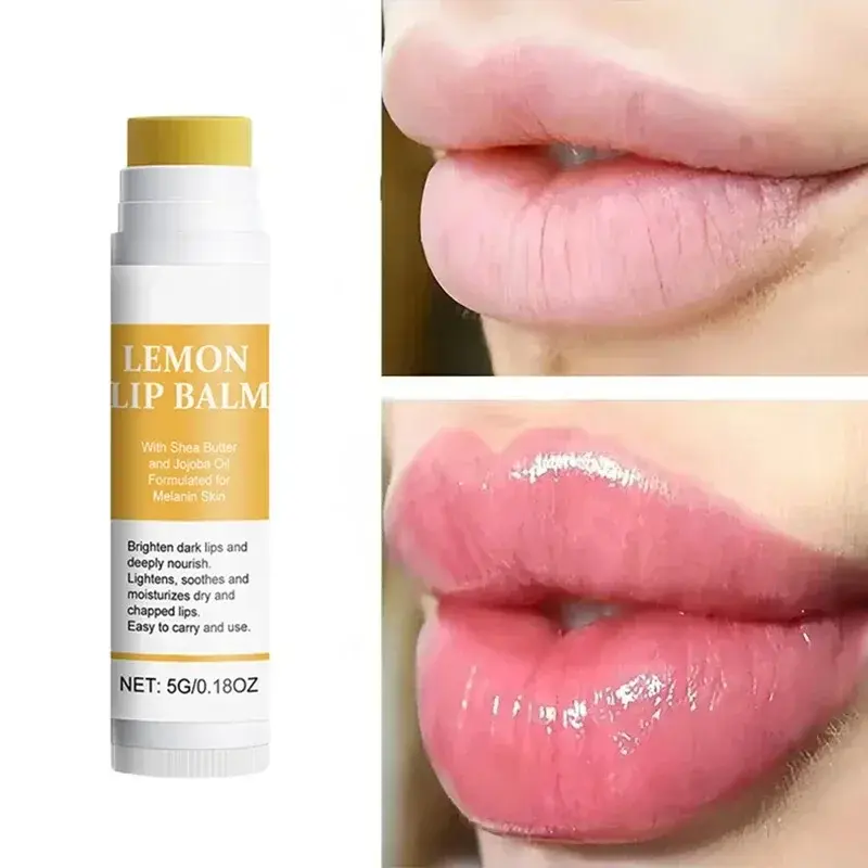 Lemon Ginger Lip Balm Remove Dark Balm Lighten Melanin Mask Gloss Oil Exfoliatings Clean Moisturizing Korean Lip Care Products