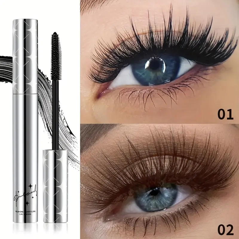 Eyelash Mascara Waterproof Thick Lengthening Mascara Curling Long Black/Brown Extension-Lashes Waterproof Volumizing Mascara