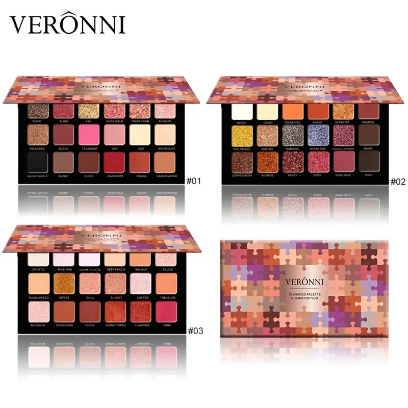 18 Color Eye Shadow Plate Waterproof Pearlescent Matte Silkworm Brightening Glitter Earth Long-lasting Makeup