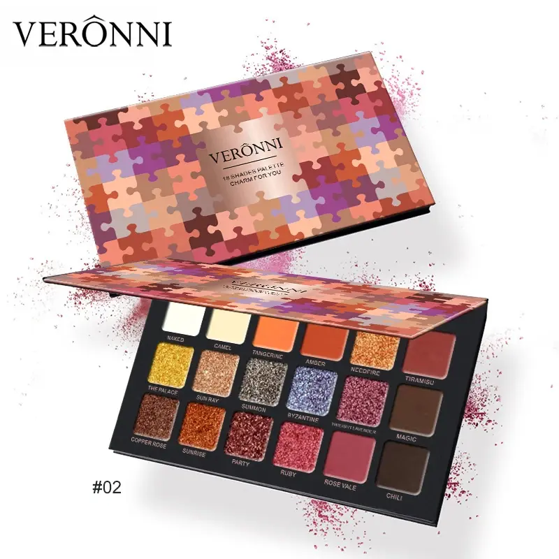 18 Color Eye Shadow Plate Waterproof Pearlescent Matte Silkworm Brightening Glitter Earth Long-lasting Makeup