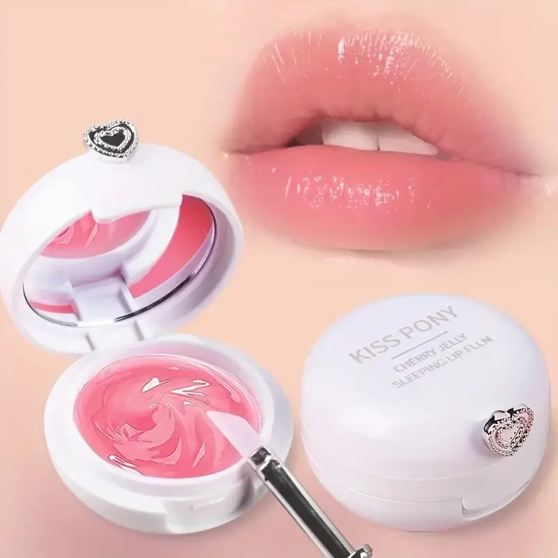 Long-Lasting Cherry Blossom Volumizing Lip Balm,Hydrating Formula Non-Transferable Glossy Finish Moisturized Lips for All Skin