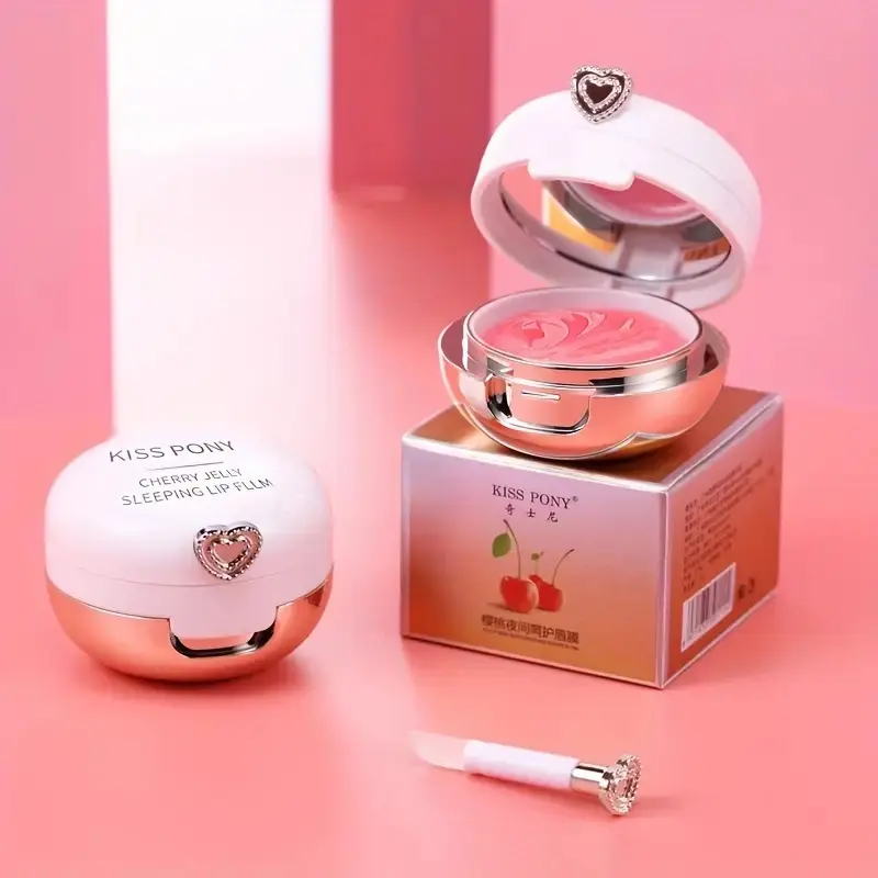 Long-Lasting Cherry Blossom Volumizing Lip Balm,Hydrating Formula Non-Transferable Glossy Finish Moisturized Lips for All Skin