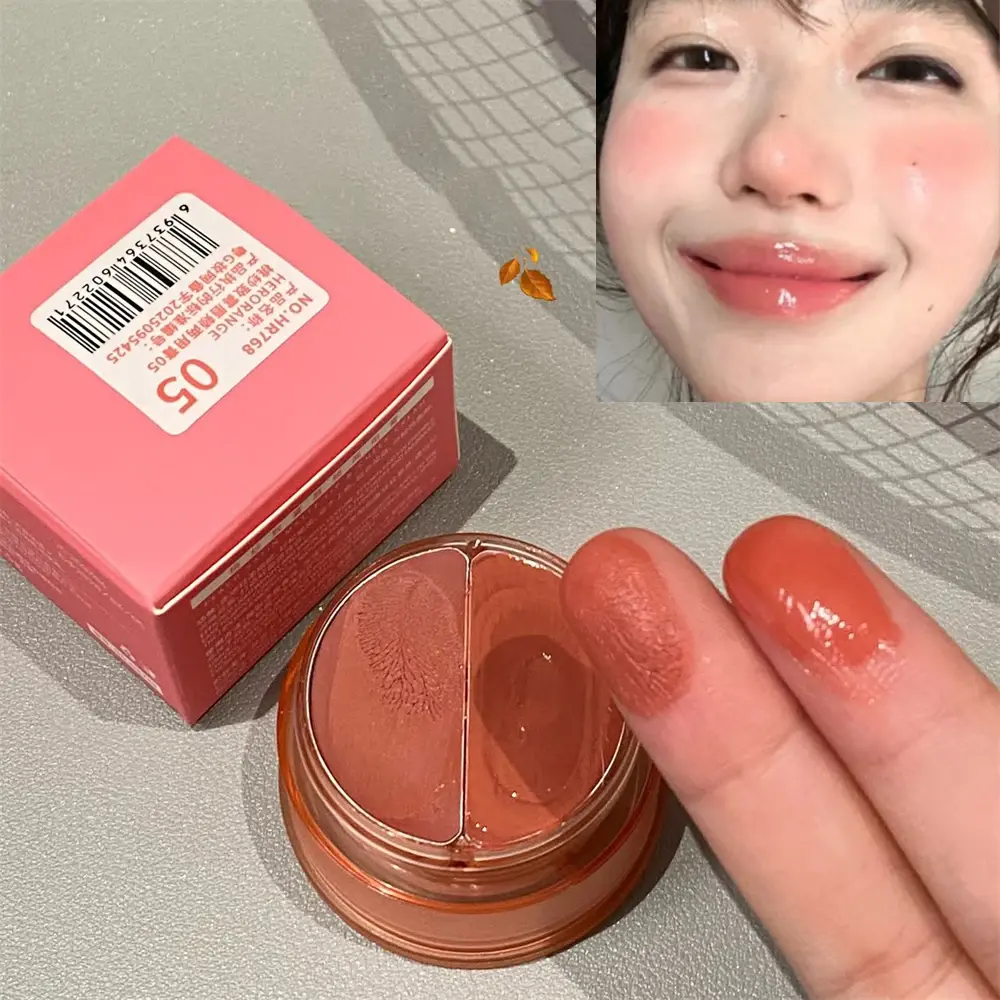 Multi-Use Dual Texture Lip Mud Volumizing Matte Lip Stain Long-Lasting Rich Soft Purple Gloss Rouge Natural Lips & Cheek Makeup