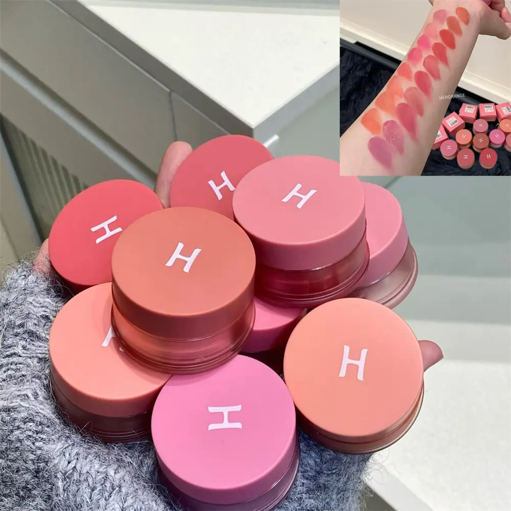 Multi-Use Dual Texture Lip Mud Volumizing Matte Lip Stain Long-Lasting Rich Soft Purple Gloss Rouge Natural Lips & Cheek Makeup