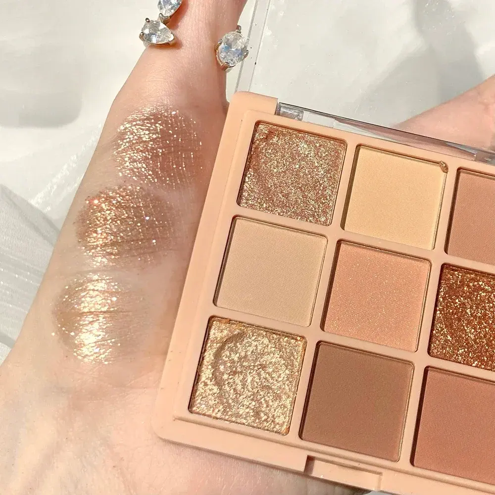 9 color Super Nude and Matte eyeshadow Palette Shine Long Lasting Water proof Eye Shadow Pallete Shiny Eye Pigment makeup
