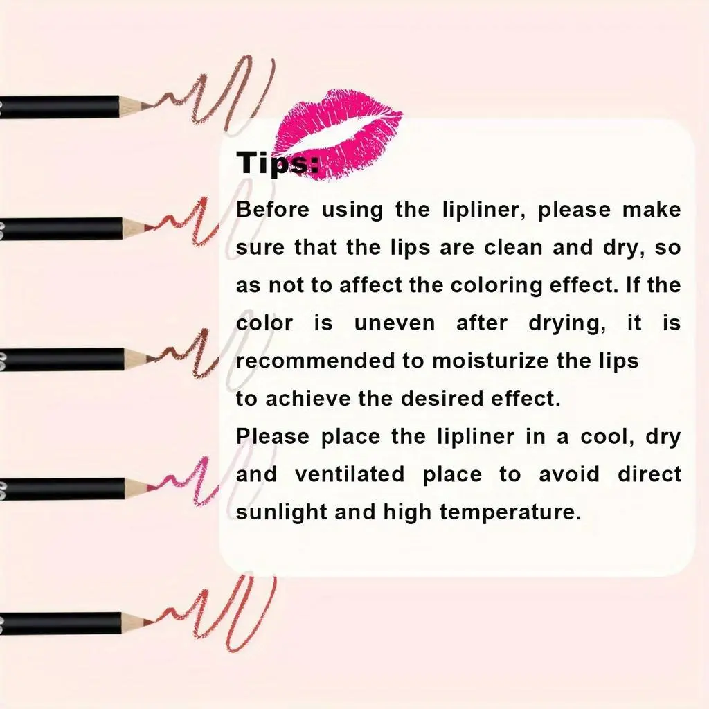 Luxury Matte Lip Liner, Long-Lasting, Smooth Application for Perfect Outline & Filling, Versatile Shades for All Skin Types