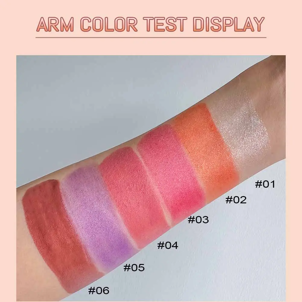 6 Colors Shimmer Clear Highlight Stick Blush Stick Hydrating Moisturizer Lasting Makeup Contour Brighten Water Light Highlighter