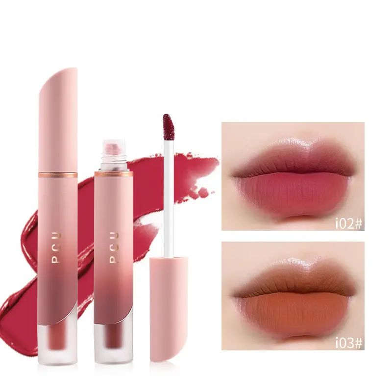 1pc liquid matte lipstick, lip balm, not easy to stick to cup, lip and cheek dual-use pink lipstick with 6 colors to choose from