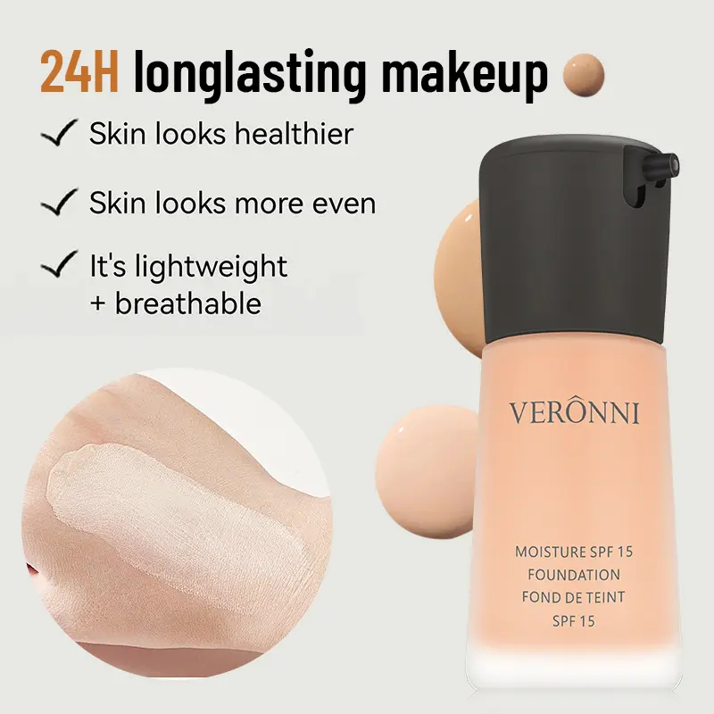Matte Liquid Foundation Oil Control Concealer BB Cream Waterproof Lasting Full Coverage Natural Face Base Professional Makeup