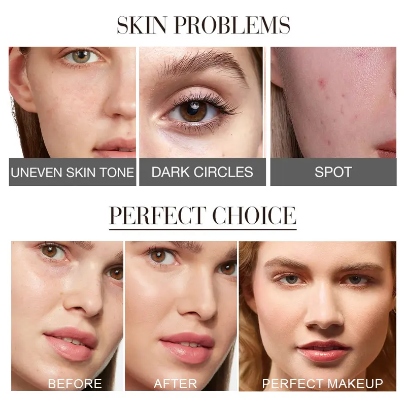 Matte Liquid Foundation Oil Control Concealer BB Cream Waterproof Lasting Full Coverage Natural Face Base Professional Makeup