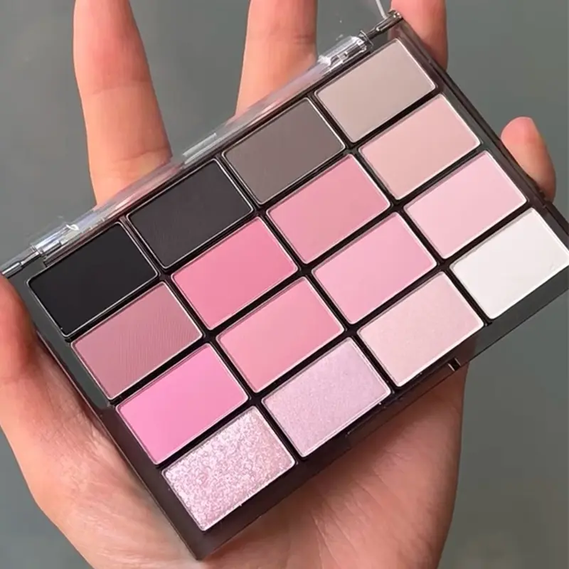 16-Color Korean Eyeshadow Palette Matte Pearlescent Low Saturation Long Lasting Brown Pink Glitter Eye Shadow Eye Makeup Palette
