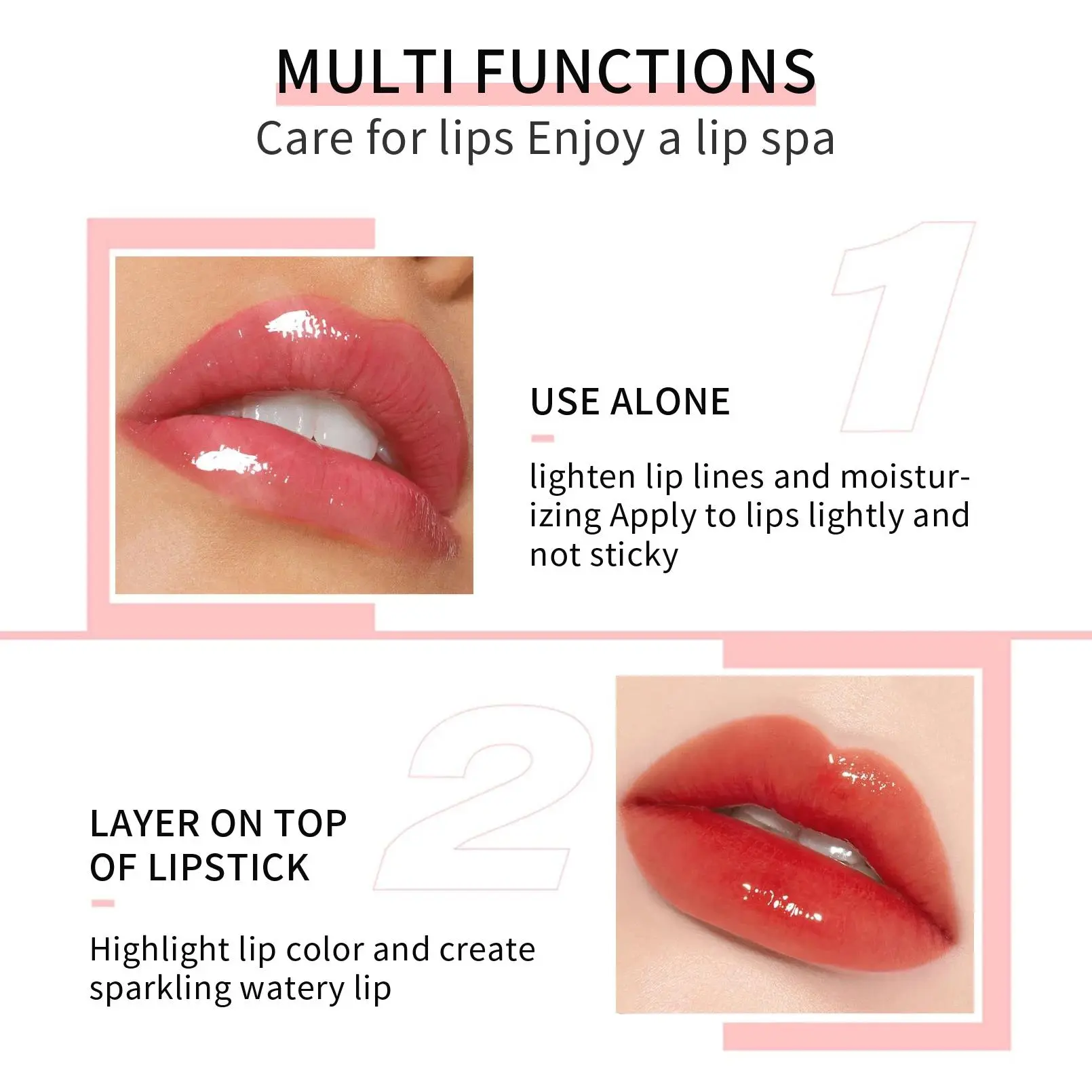 Kissable Lip Glow Oil With Vitamin E Shea Butter Deep Nourishment Lightweight Non Greasy Plumping Effect