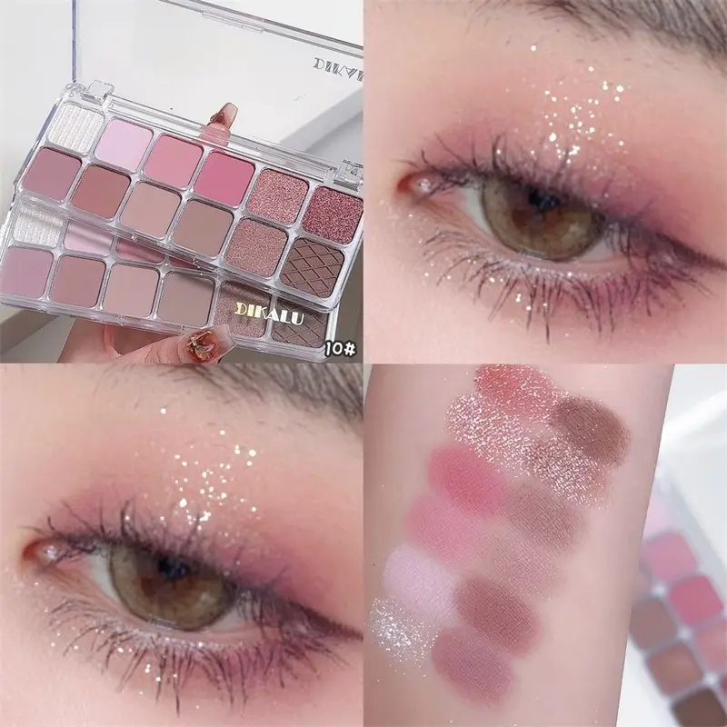 12 Color Eye Shadow Pallete Matte Pearl Eyeshadow Girl Beginner Makeup Nude Pink Eyeshadow Low Saturation All Matte Eye Pigment