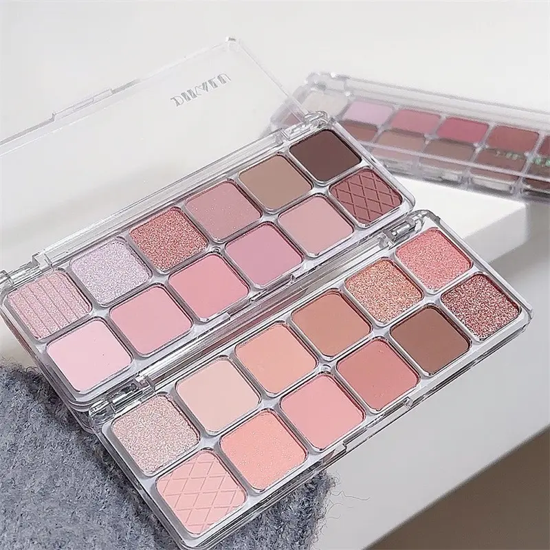 12 Color Eye Shadow Pallete Matte Pearl Eyeshadow Girl Beginner Makeup Nude Pink Eyeshadow Low Saturation All Matte Eye Pigment