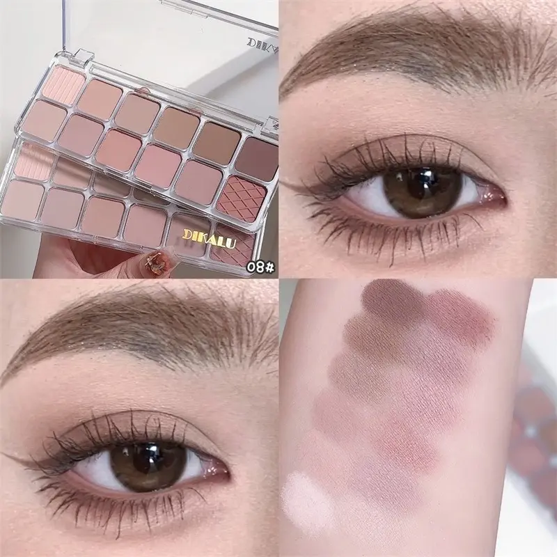 12 Color Eye Shadow Pallete Matte Pearl Eyeshadow Girl Beginner Makeup Nude Pink Eyeshadow Low Saturation All Matte Eye Pigment