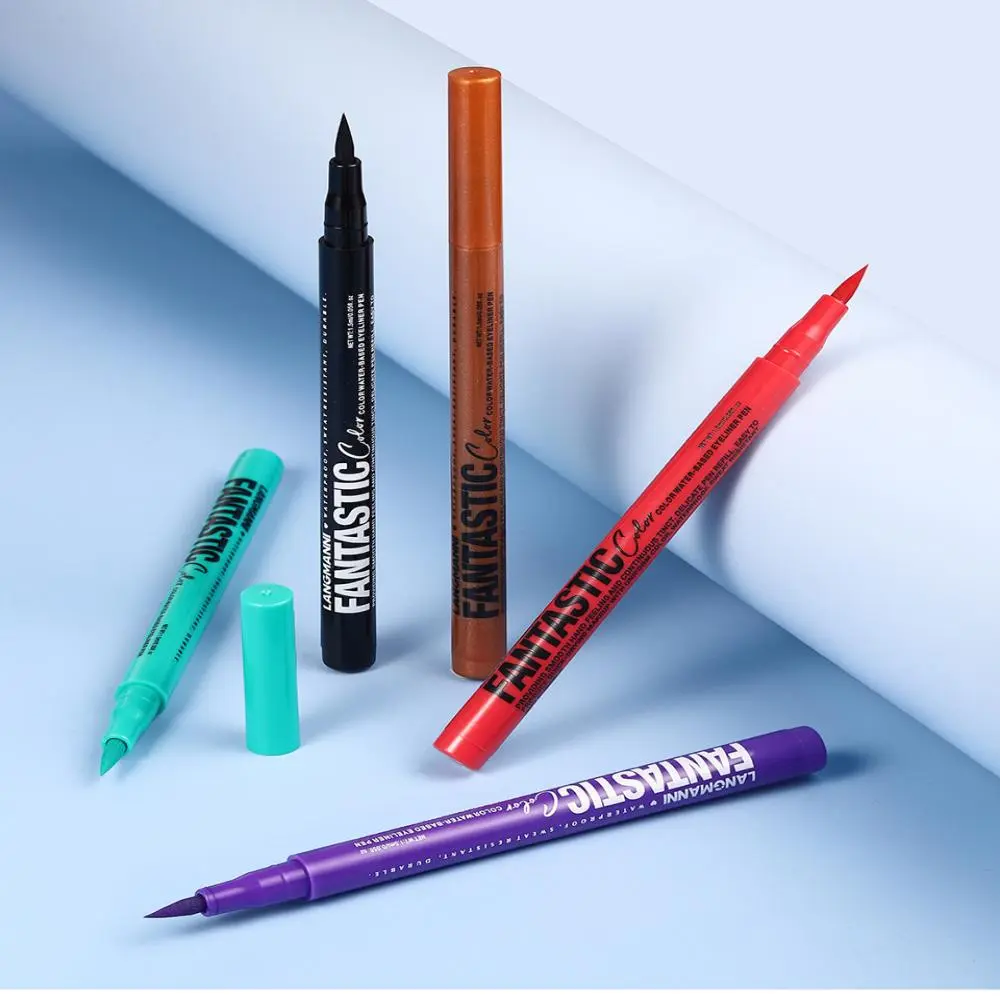 LANGMANNI 12-Color Matte Liquid Eyeliner Set – Quick-Dry, Smudge-Proof & Long-Lasting Wear for Bold Eye Looks