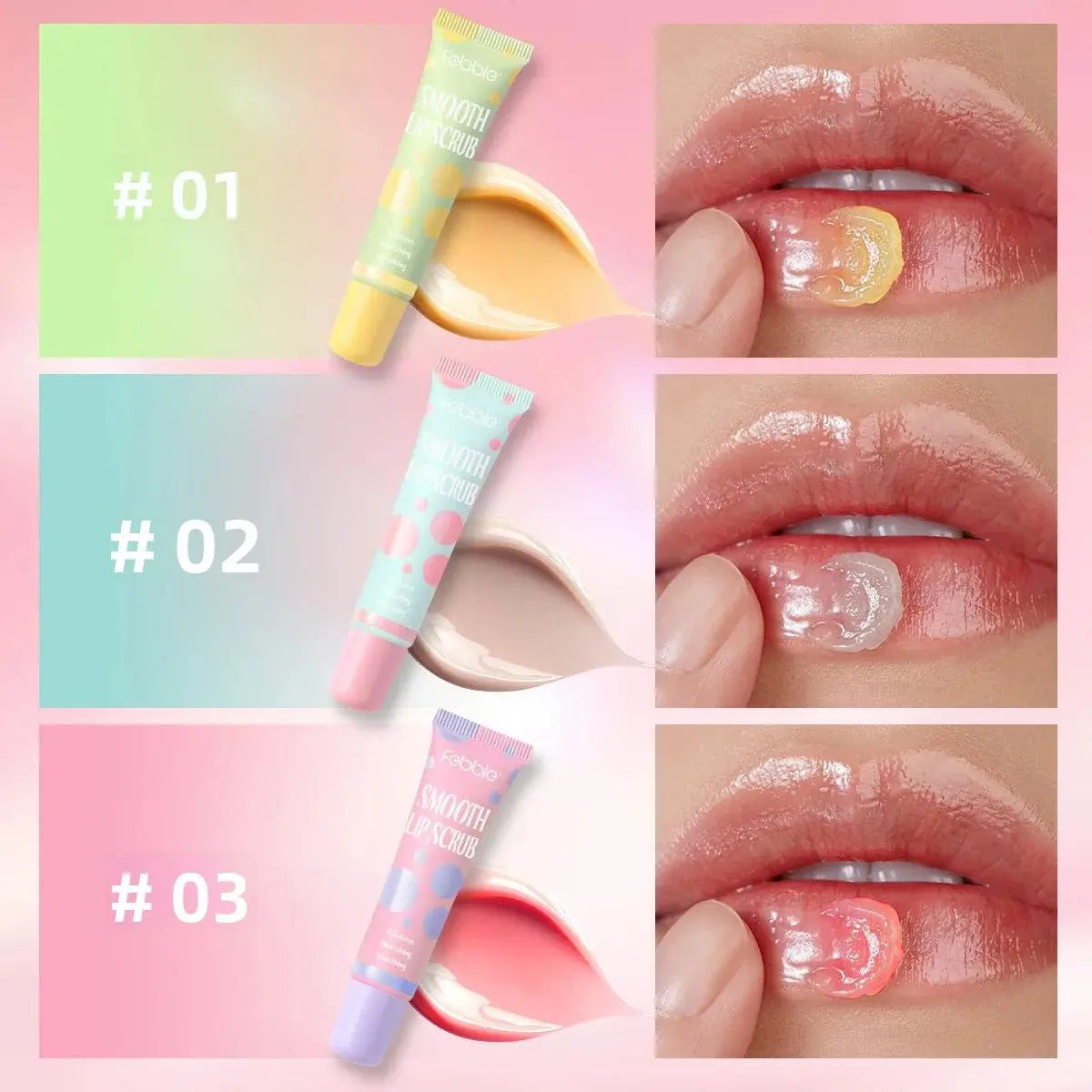 Moisturizing Lip Scrub Hydrating Brightens Dark Lips Removes Dead Skin Cells for Soft Smooth Kissing Lip Care Treatment