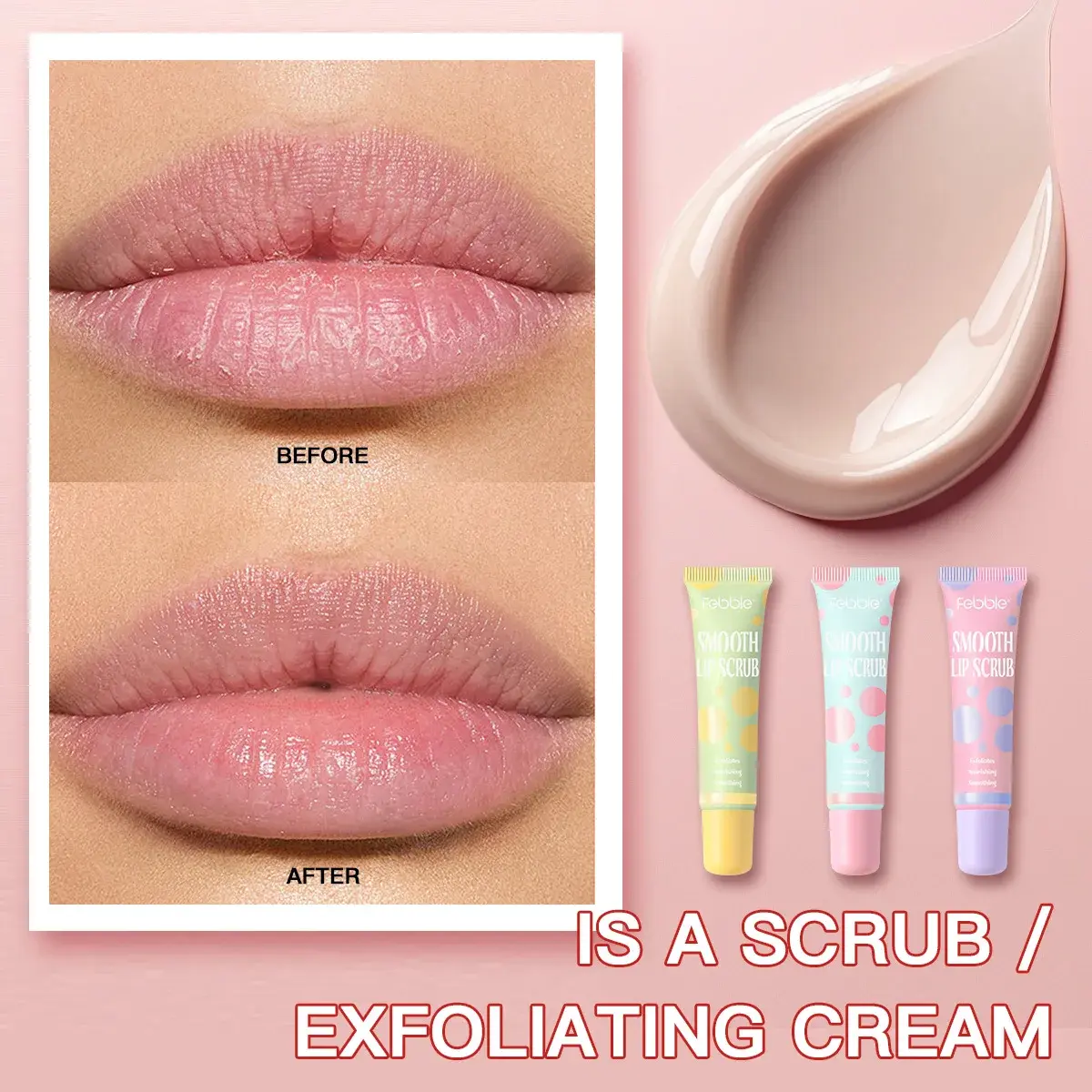 Moisturizing Lip Scrub Hydrating Brightens Dark Lips Removes Dead Skin Cells for Soft Smooth Kissing Lip Care Treatment