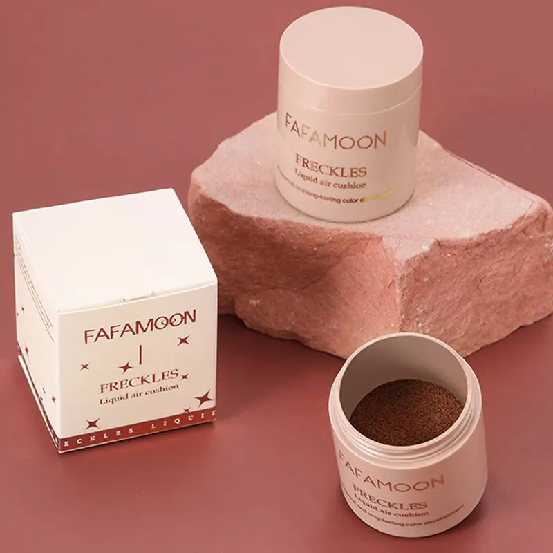 Gold Brown Natural Freckles Stamp Air Cushion Kit Simulation Fake Spot Freckle Liquid Powder Waterproof Long Lasting Makeup