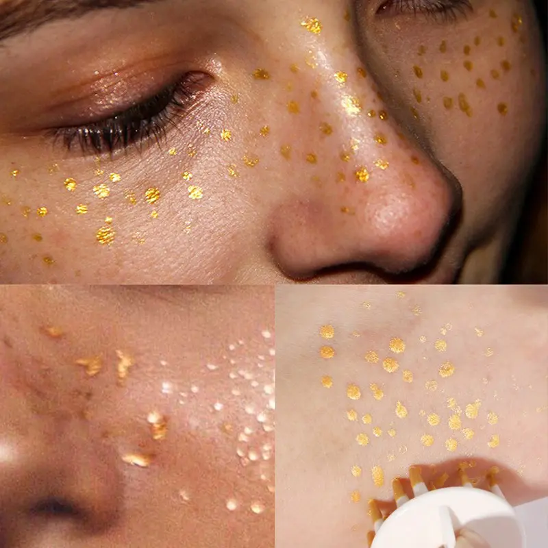 Gold Brown Natural Freckles Stamp Air Cushion Kit Simulation Fake Spot Freckle Liquid Powder Waterproof Long Lasting Makeup