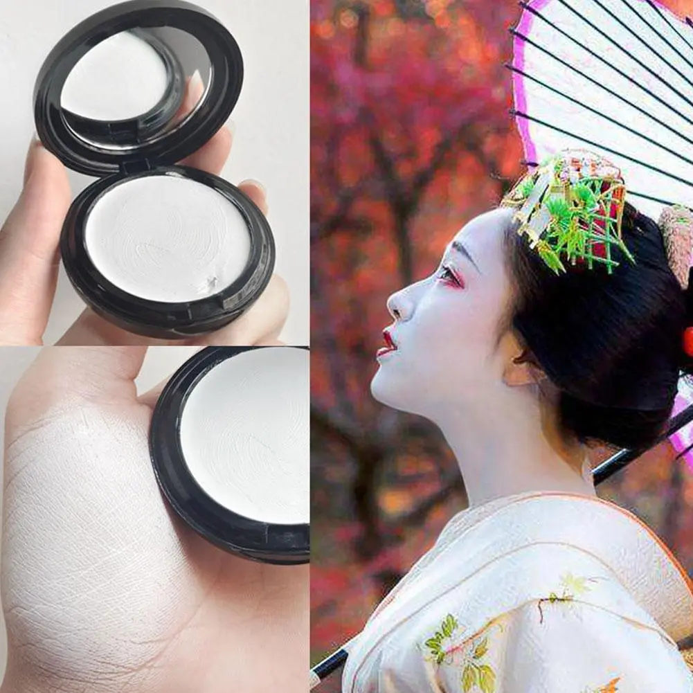 Goth White Makeup Foundation Cream Concealer Cosplay Make-Up Face Cream Face White Halloween Face Body Paint Zombie Clown W M7O6