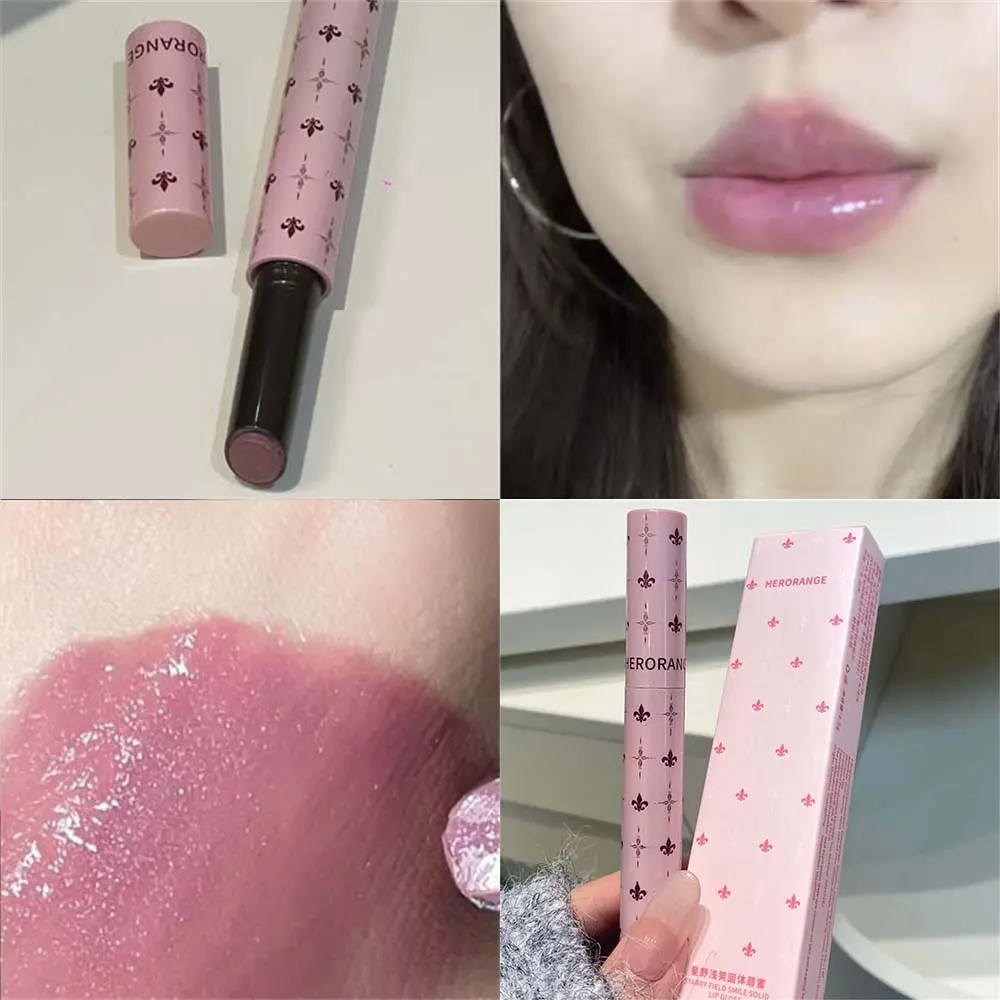 Smile Mulberry Purple Solid Lip Gloss Moisturizing Nourishing Water-gloss Mirror Glass Lip Tint Lipstick Dewy Lip Glaze  Makeup