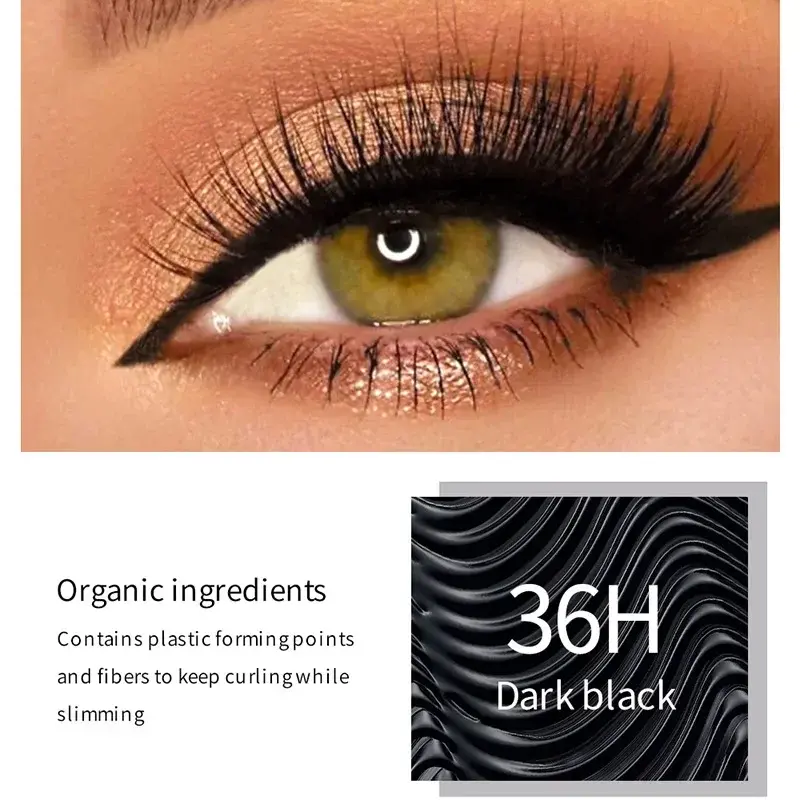 5D Waterproof Matte Mascara Lengthening Eyelashes Women's Make-up Waterproof Mascara Black Silk Fibre Mascara Makeup 2025 New