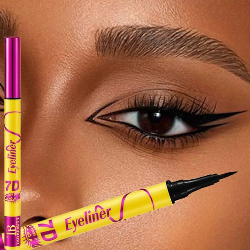 Smooth Liquid Fast Drying Eyeliner No Ink Leakage Durable Not Easy To Smudge Eyeliner Waterproof Eyeliner Soft Black 7DEye Liner