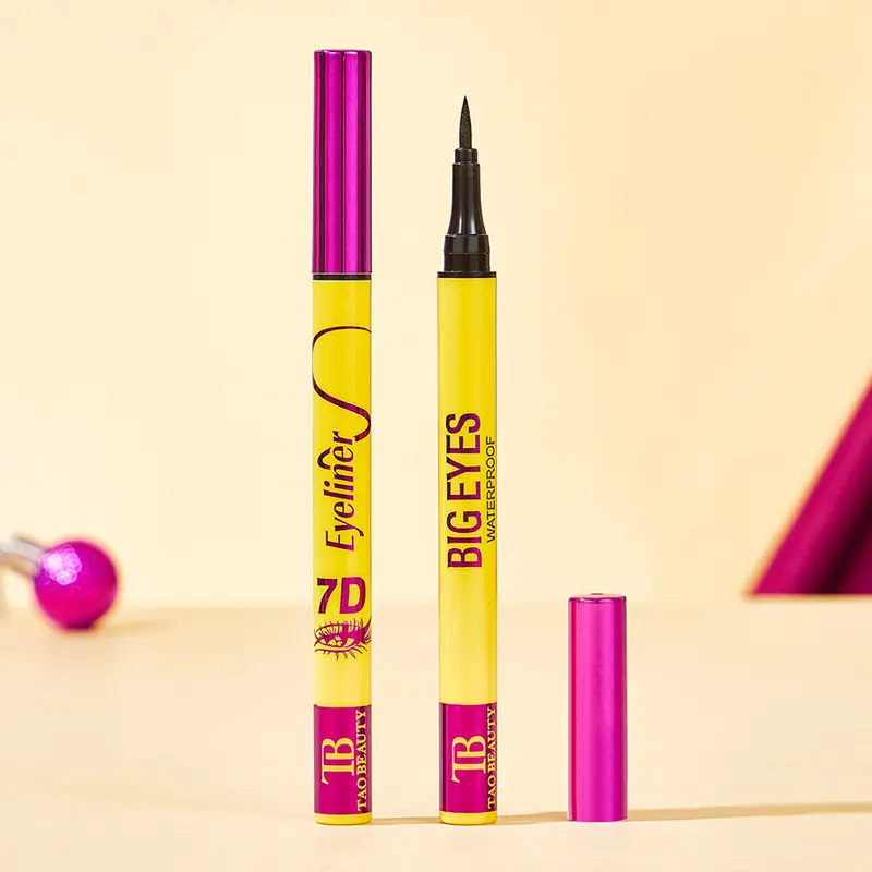 Smooth Liquid Fast Drying Eyeliner No Ink Leakage Durable Not Easy To Smudge Eyeliner Waterproof Eyeliner Soft Black 7DEye Liner