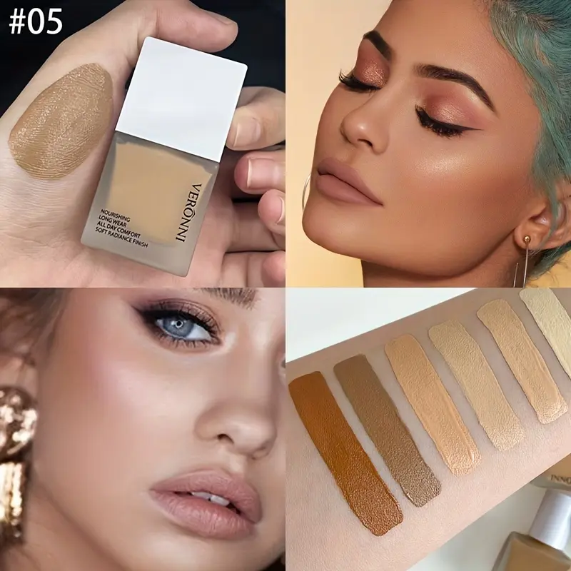 Face Foundation Cream Oil-Control Matte BBCream Waterproof Lasting Concealer Liquid Full Coverage Matte Base Professional Makeup