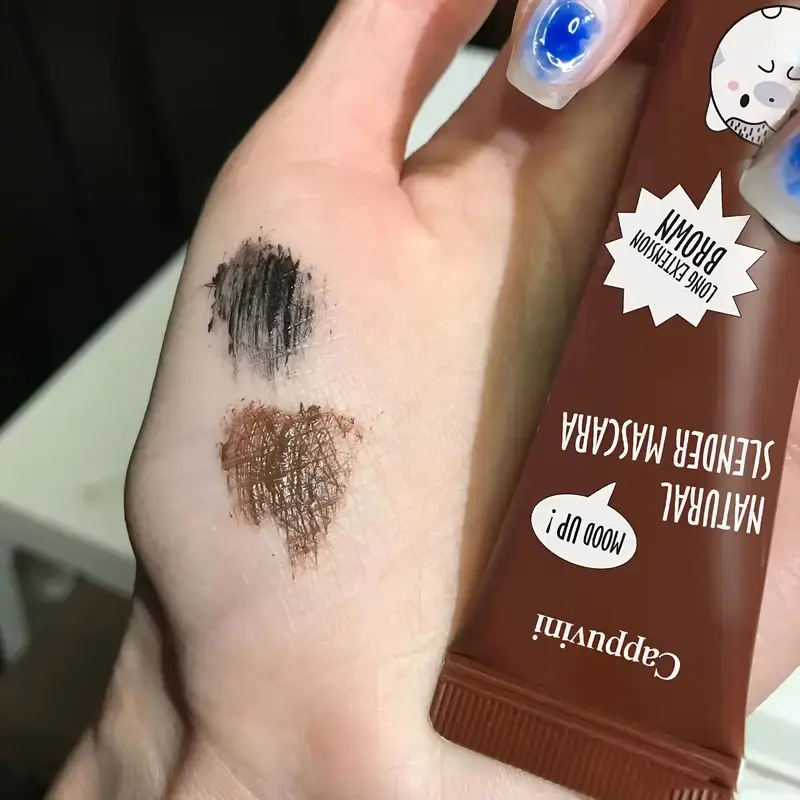 Slimming and Volume Mascara Set - Brown and Black Mascara Set,Waterproof and Long-Lasting Curl Non-smudge Eyelash Makeup Mascara