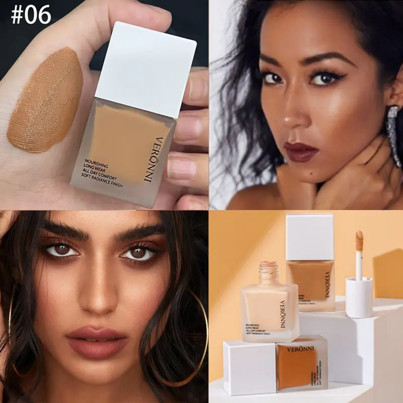 Face Foundation Cream Oil-Control Matte BBCream Waterproof Lasting Concealer Liquid Full Coverage Matte Base Professional Makeup