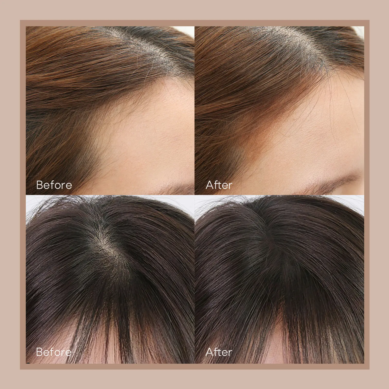 All-in-one Dual-headed Hairline Pen with Brush, Fast Covering Hair Root Facial Contouring,Fill Hair Color Hair Shadow Powder Pen