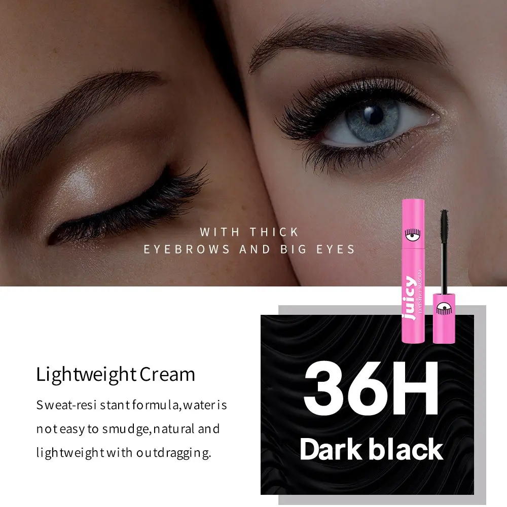 5D Bifurcated Head Mascara Cute Big Eyed Eyelash Extension Waterproof Adds Volume Lengthening And Thickening Curl Makeup