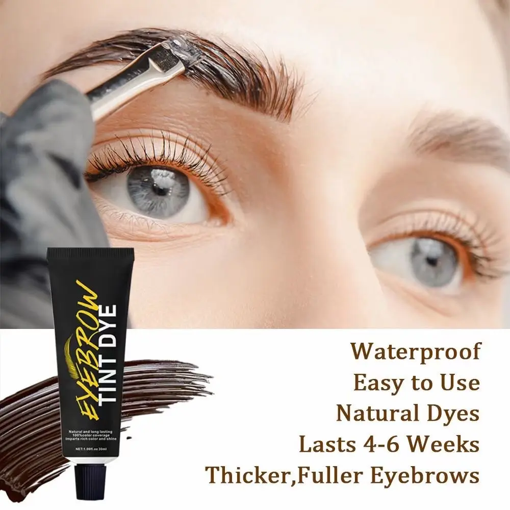 Eyelash Eyebrow Dye Tint Kit Fast Tint Brow Dye Gel Eyebrow Cream Black/Light Brown/Maroon Enhancers Mascara Eyes Makeup Tool