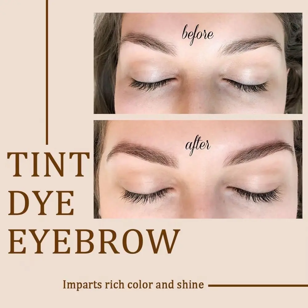 Eyelash Eyebrow Dye Tint Kit Fast Tint Brow Dye Gel Eyebrow Cream Black/Light Brown/Maroon Enhancers Mascara Eyes Makeup Tool