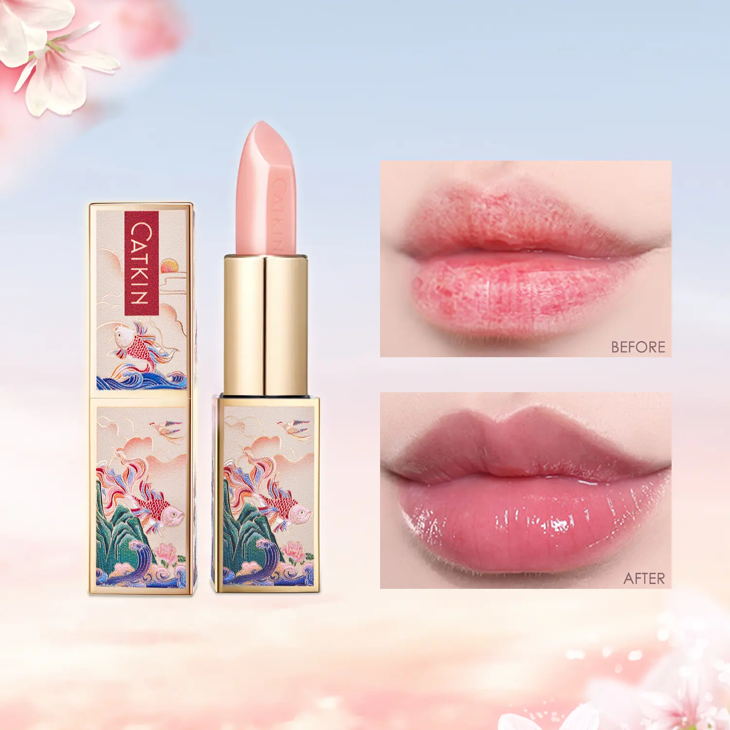 CATKIN Lip Balm Moisturizer Repair Lip skin Pink Transparent