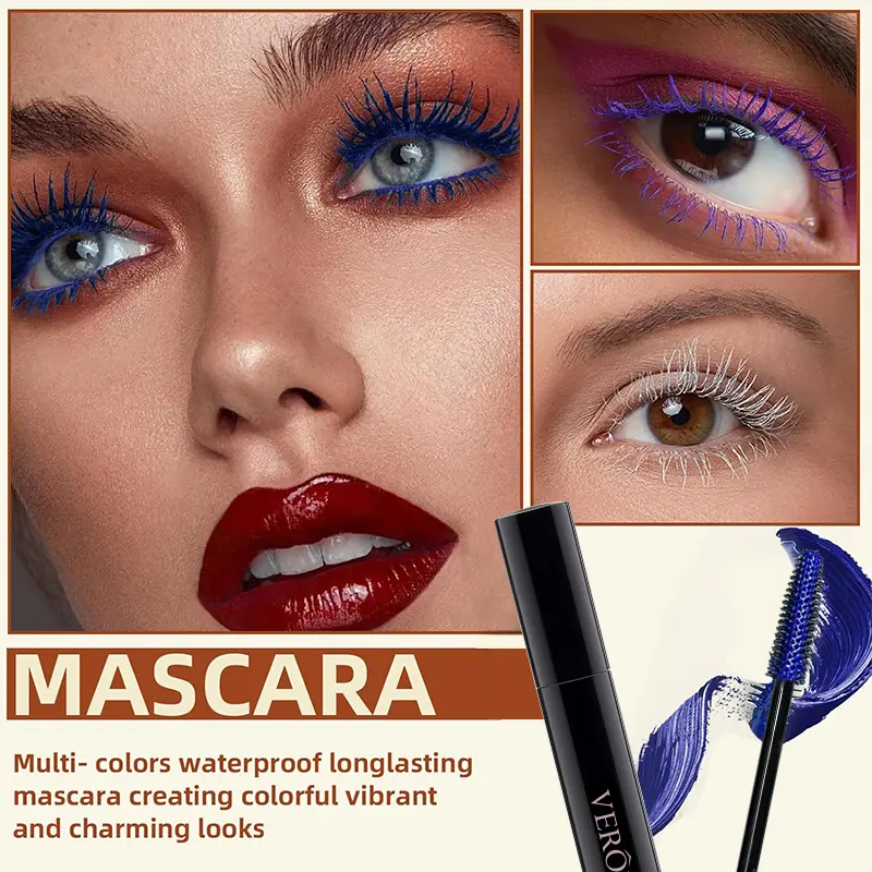3D Mascara Lengthening Black Lash Eyelash Extension Eye Lashes Brush Beauty Makeup Long-wearing Gold Color Mascara